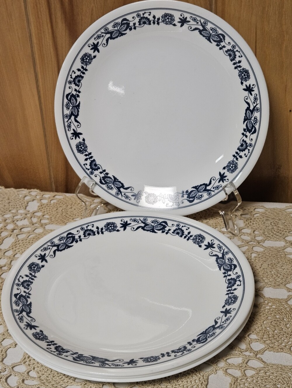 Vintage Lot Of 4 Corelle Old Town Blue Onion Luncheon Plates 8.5” - Picture 5 of 6